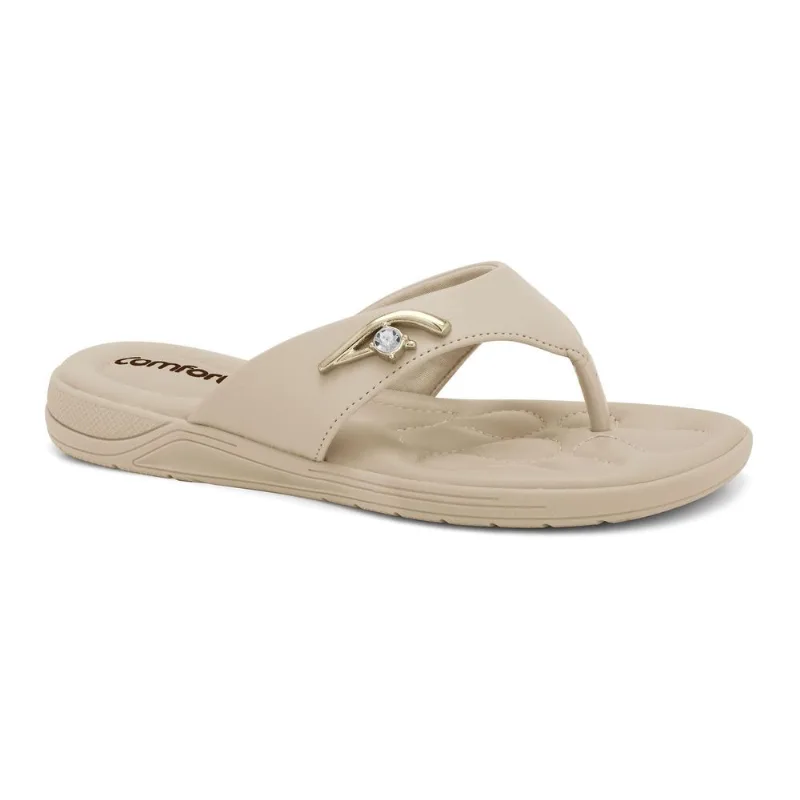 Chinelo Feminino Almond Comfortflex 2480403-1 33