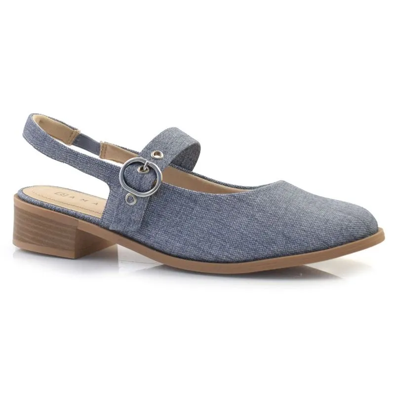Sapatilha Slingback Feminina Ramarim Azul 24-16232 34