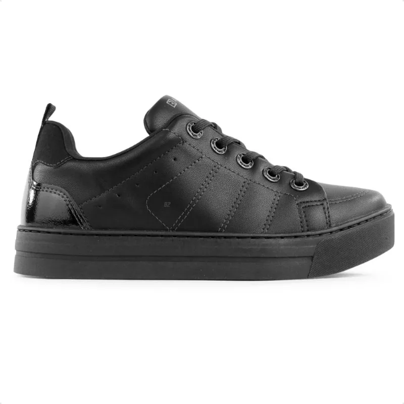 Tênis Ramarim Casual Cadarço Feminino 37 / Preto / Preto