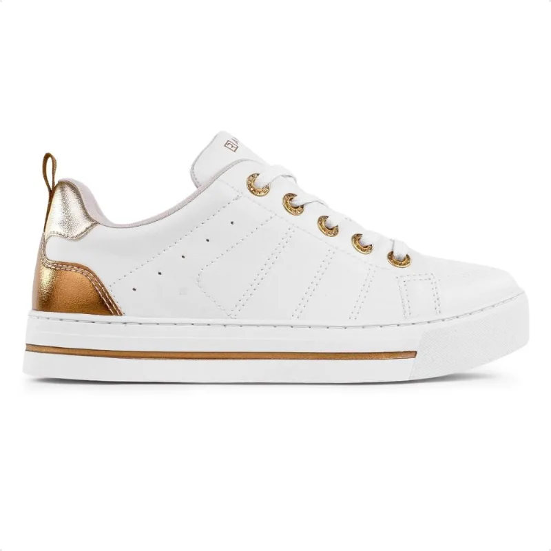 Tênis Ramarim Casual Cadarço Feminino 34 / Branco / Dourado