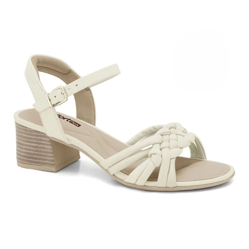 Sandália Salto Bloco Coconut Comfortflex 2456405-5 34