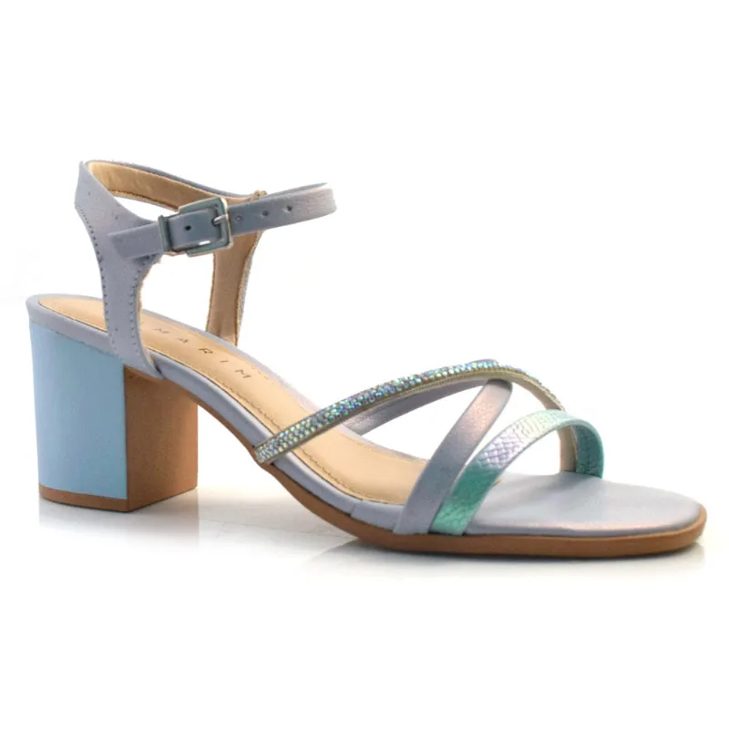 Sandália de Salto Bloco Feminina Ramarim Azul 24-31204 40