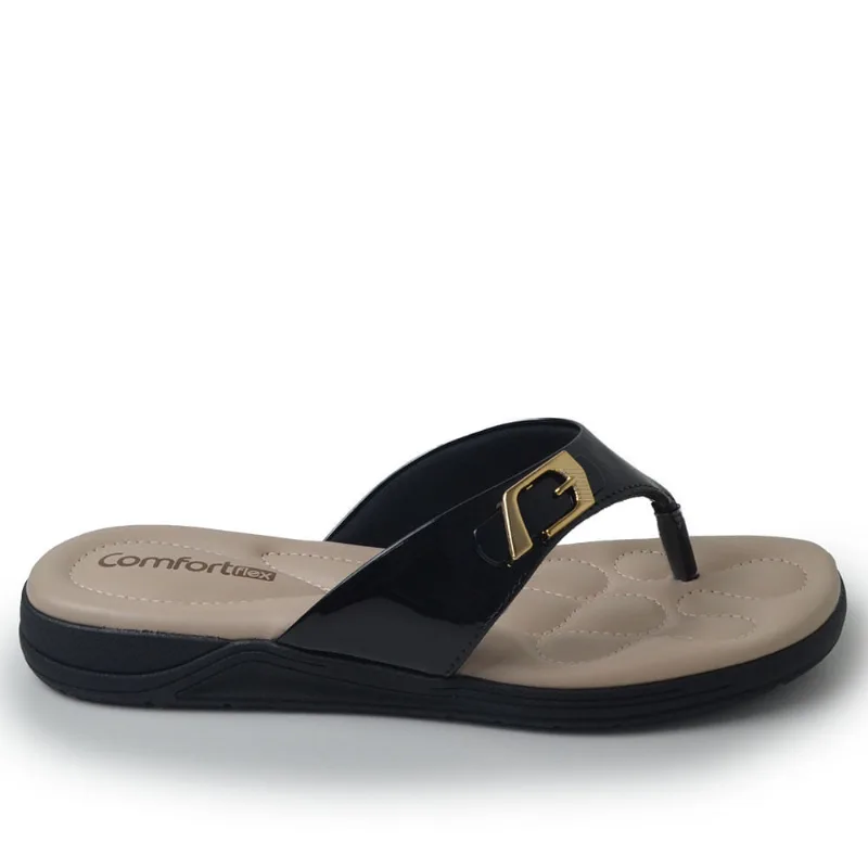 Sandália Cmfortflex Feminina TM 2480405 07 VZ PLUS/PRETO 39