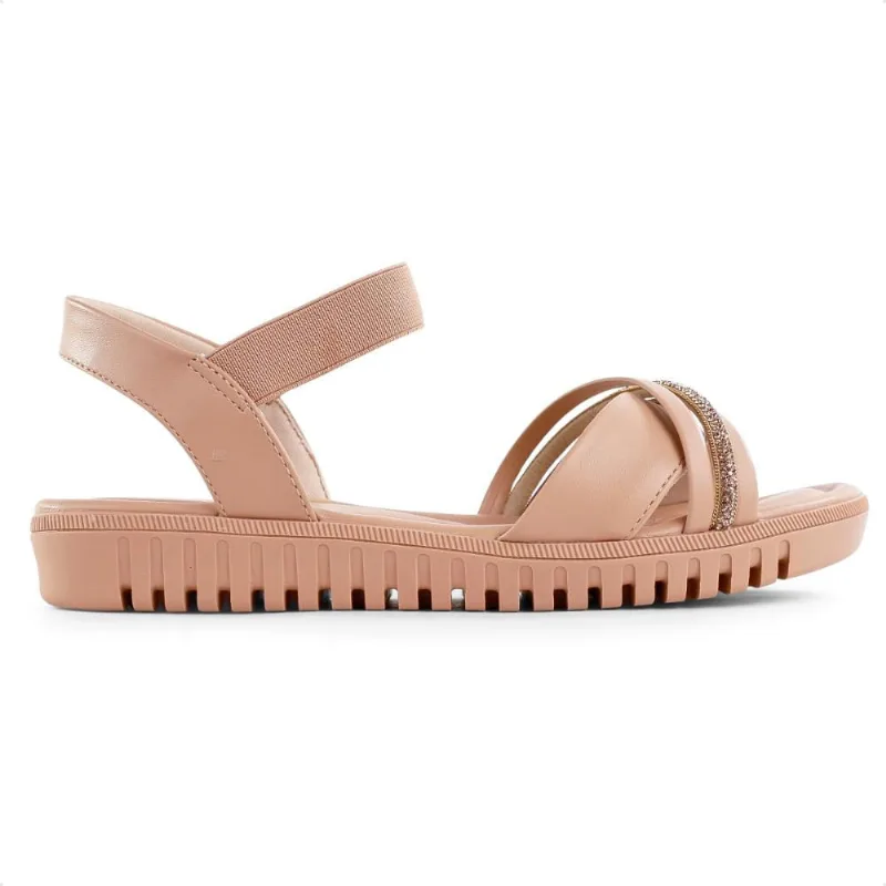 Sandália Comfortflex Tiras Feminina 34 / Nude / Nude