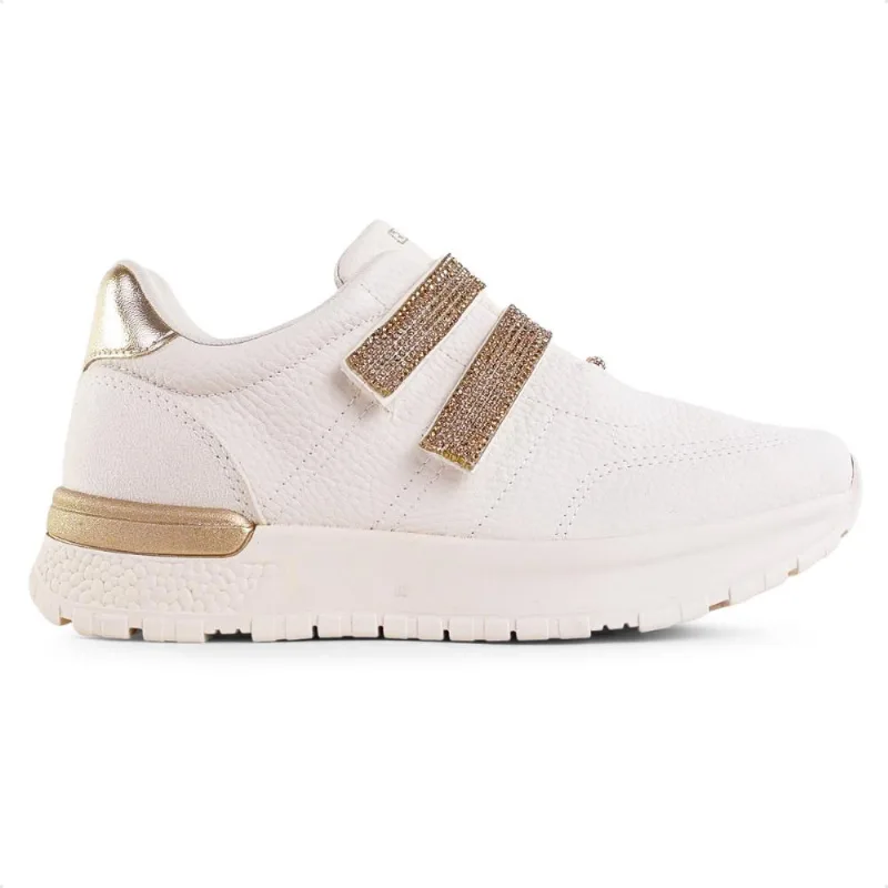 Tênis Ramarim Jogging Feminino 36 / Bege / Dourado