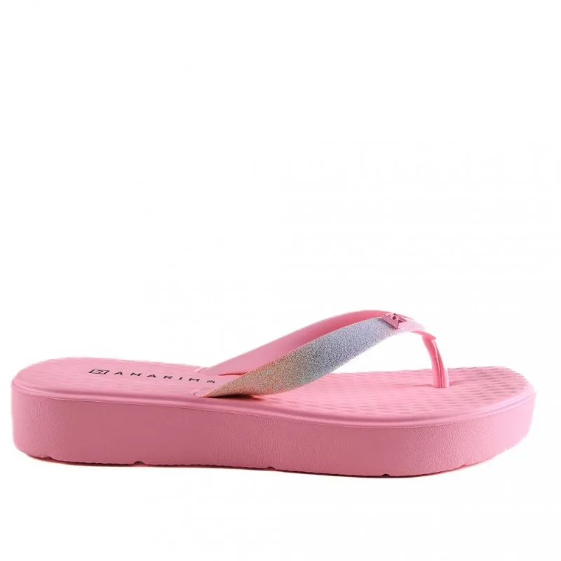 Chinelo Ramarim Feminino Brilho 248203 39 / Rosa