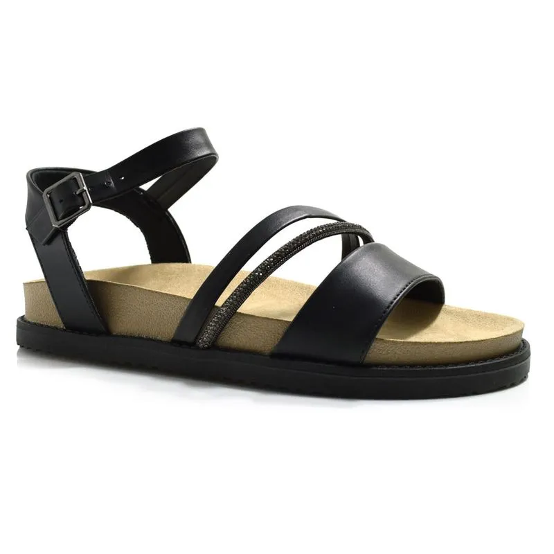Sandália Flat Feminina Comfortflex Preto 2453403 37