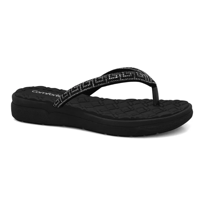 Chinelo Preto Slip Star Comfortflex 2442431-1 35