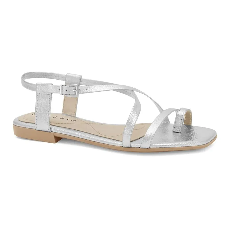 Sandália Rasteira Feminina Prata Ramarim 2425205-1 40