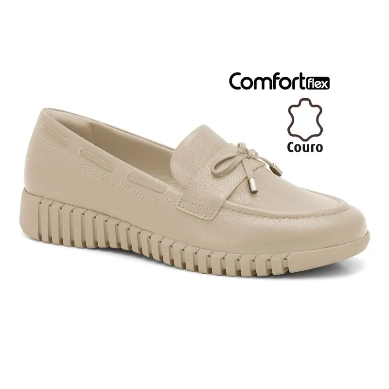 Mocassim Couro Almond Comfortflex 2476405-8 39
