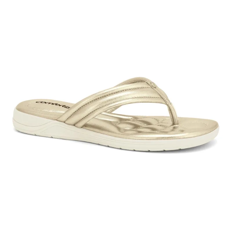 Chinelo Feminino Dourado Comfortflex 2480407 -1 35