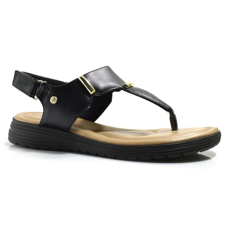 Sandália Flat Feminina Comfortflex Preto 2551304 35