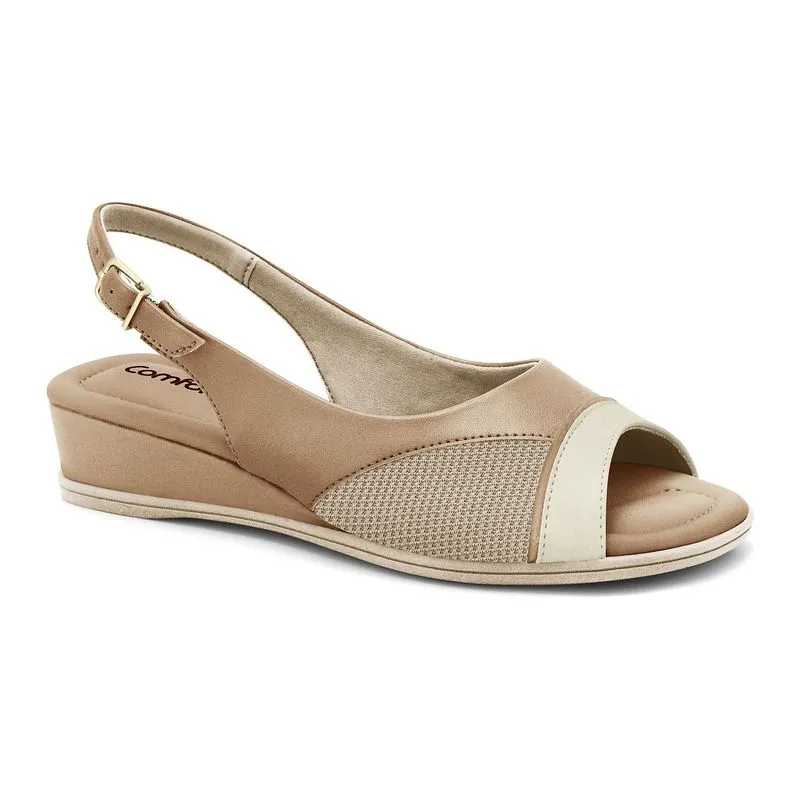 Slingback Anabela Caqui Comfortflex 2570304-6 37