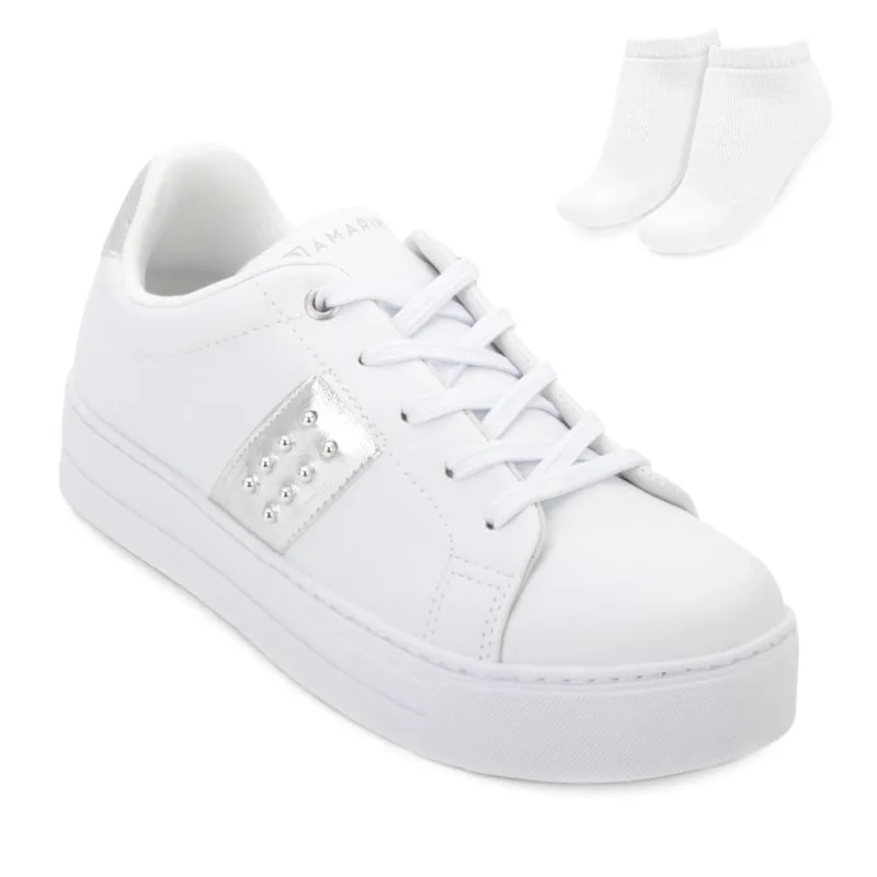 Tênis Casual Ramarim e Meia RM25-25931 38 / Branco/Prata