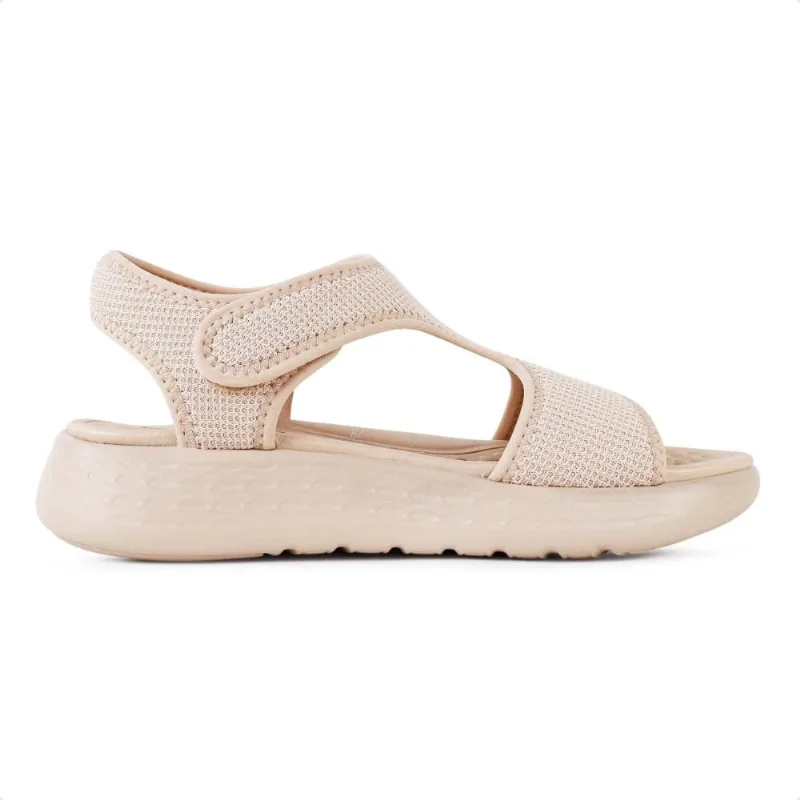 Sandália Comfortflex Tiras Plataforma Feminina 38 / Nude / Nude