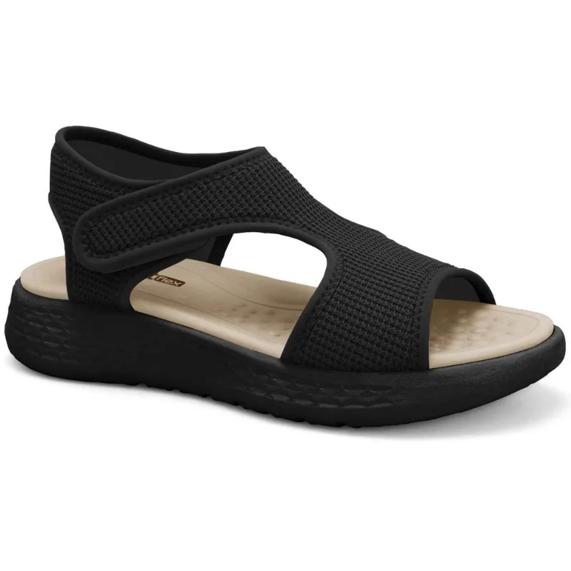 Sandália Super Leve Preta Comfortflex 2547304-7 40