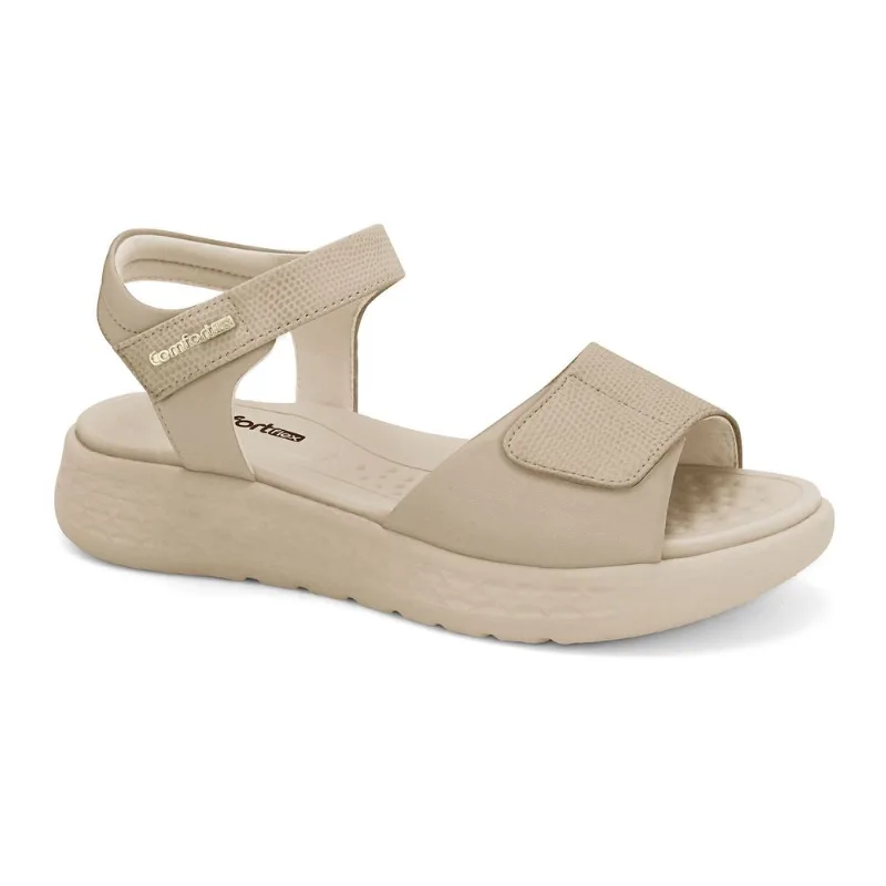 Sandália Super Leve Almond Comfortflex 2547305-3 33