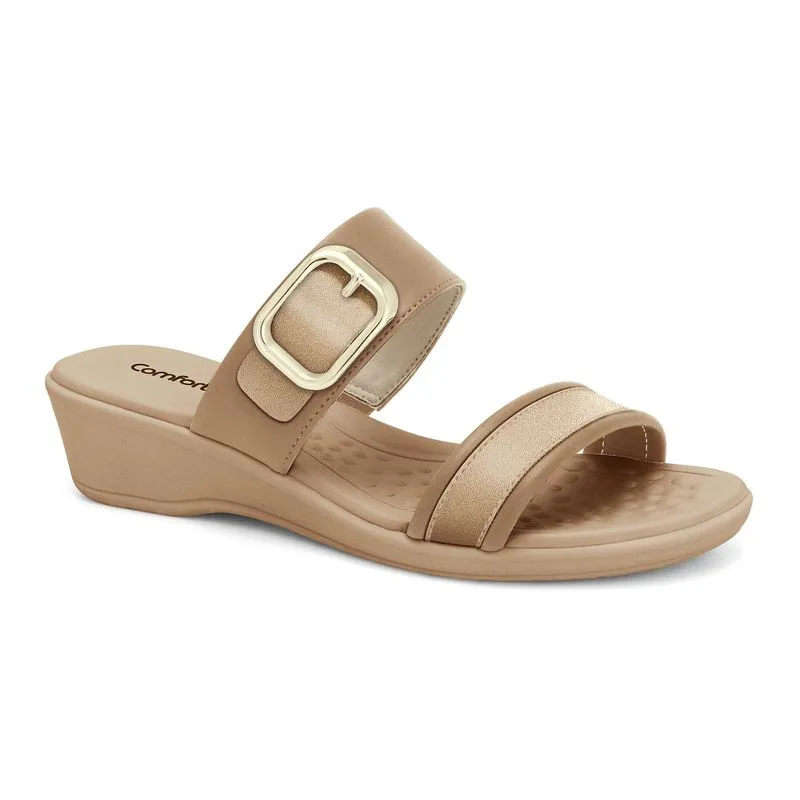 Tamanco Anabela Caqui Comfortflex 2572302-6 37