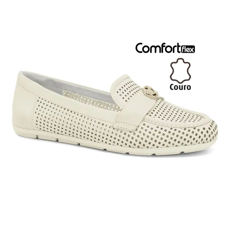 Mocassim Couro Coconut Comfortflex 2561332-1 33