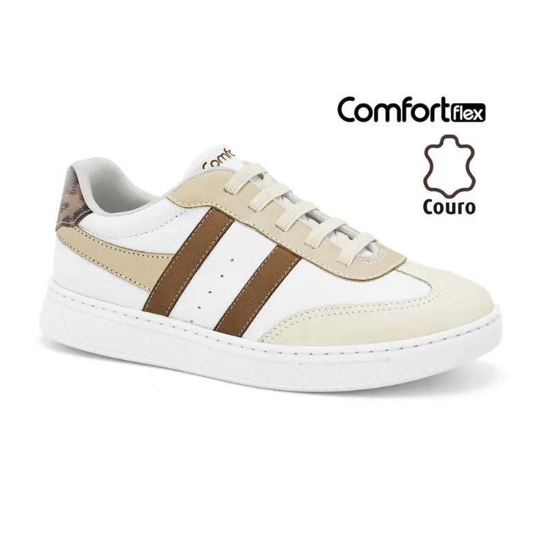Tênis Couro Branco/Coconut Comfortflex 2565302-10 39