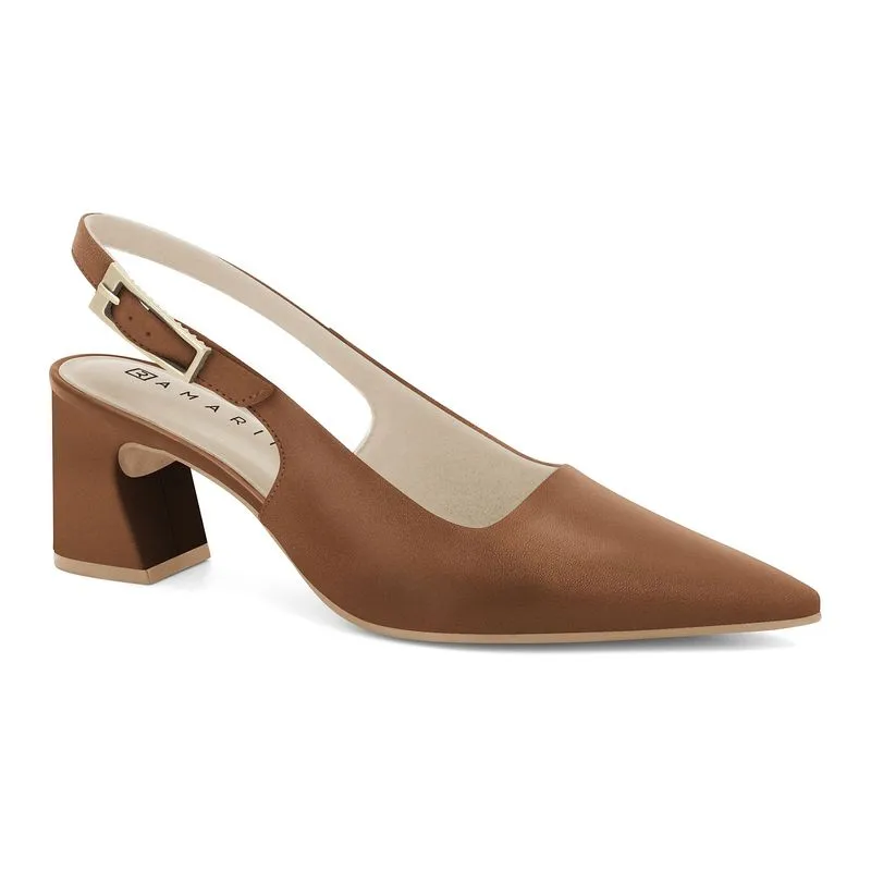 Slingback Salto Bloco Caqui Ramarim 2516131-9 38