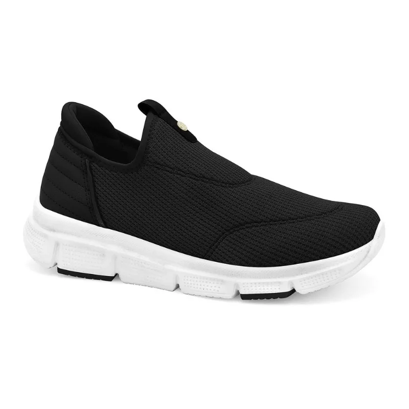 Tênis Knit Total Care Preto Comfortflex 2590302-8 36