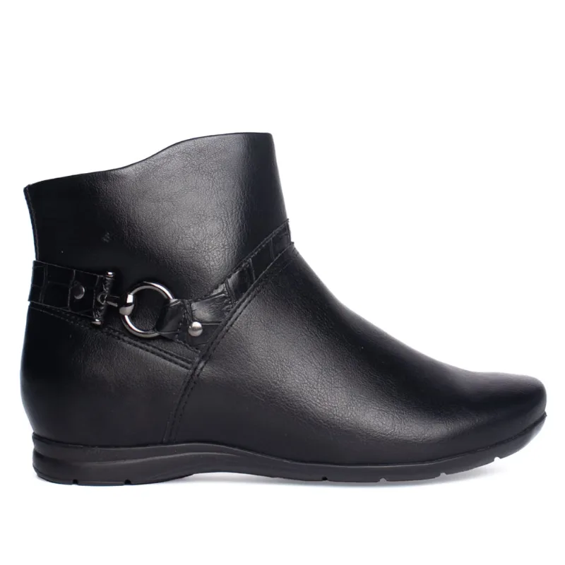 Bota Feminina Comfortflex Cano Curto Preto - 34
