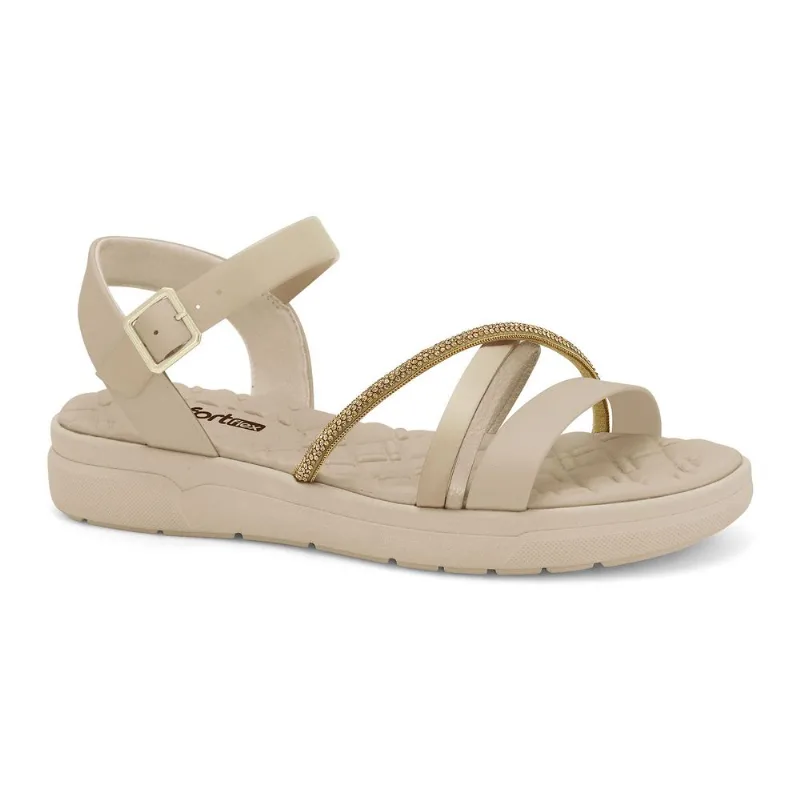 Sandália Papete Almond Comfortflex 2542304-4 36