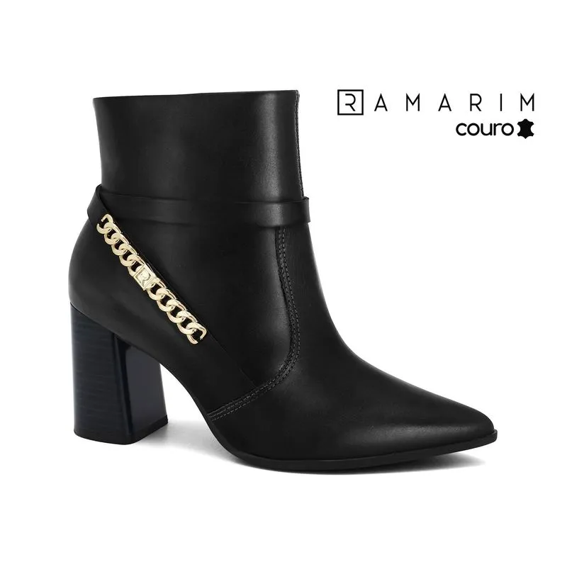 Bota Couro Preta Ramarim 2568101-1 36