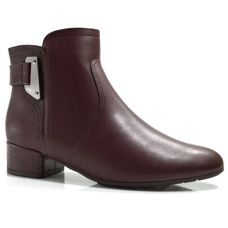 Ankle Boots Feminino Comfortflex Bordô 2597301 33