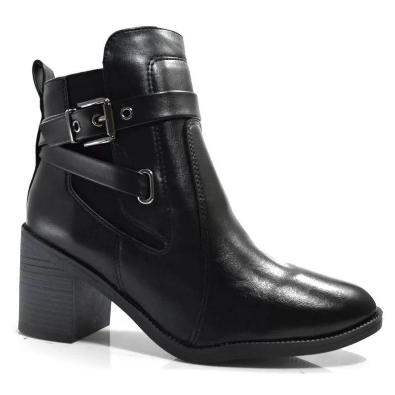 Coturno de Salto Bloco Feminino Comfortflex Preto 2599332 38