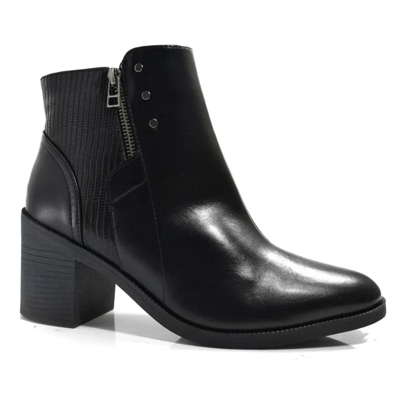 Coturno de Salto Bloco Feminino Comfortflex Preto 2599331 38