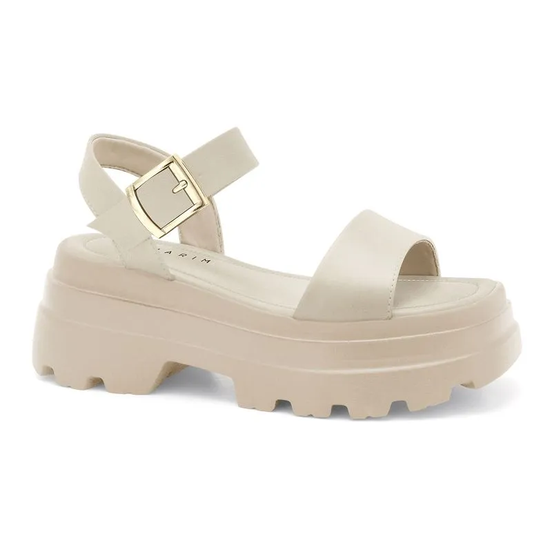 Sandália Tratorada Creme Ramarim 2542202-2 40