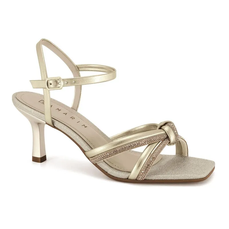 Sandália Salto Fino Dourada Ramarim 2527207-1 40