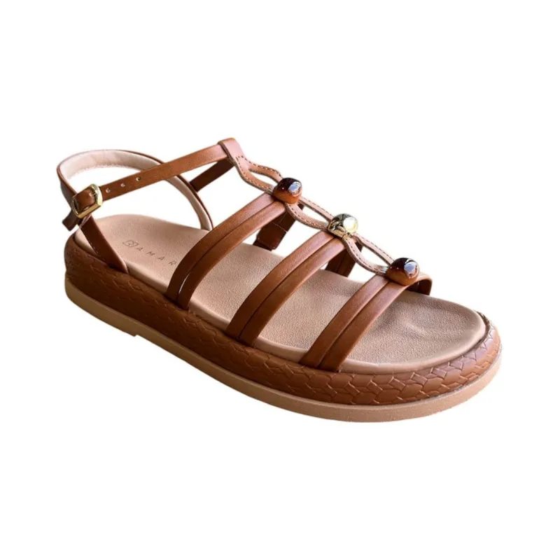 Sandália Feminina Ramarim Papete Napa Marrom 25-55207 40 / Marrom