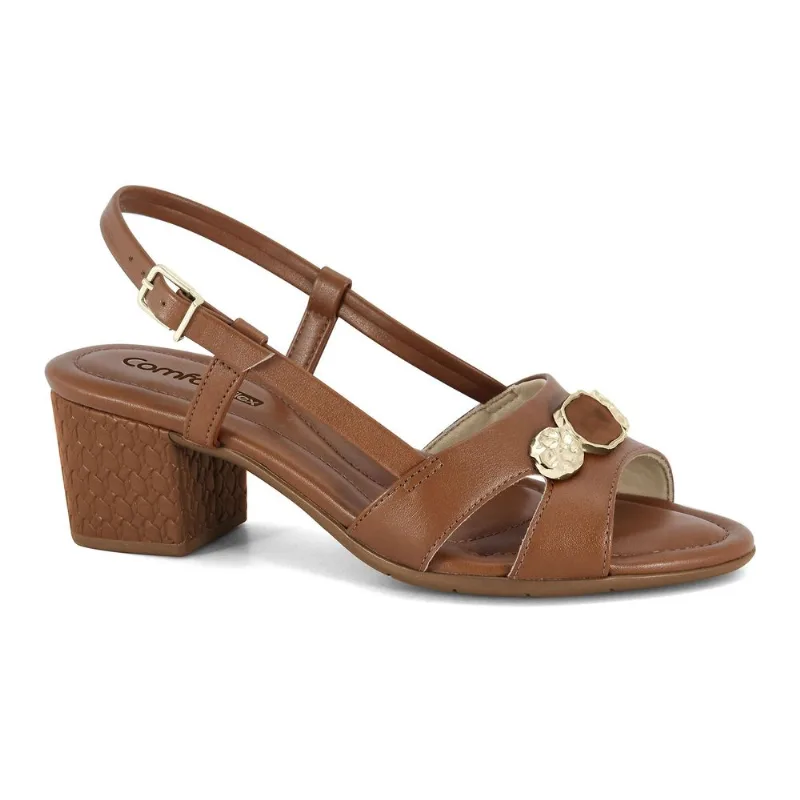 Sandália Salto Bloco Toffe Comfortflex 2557408-1 33