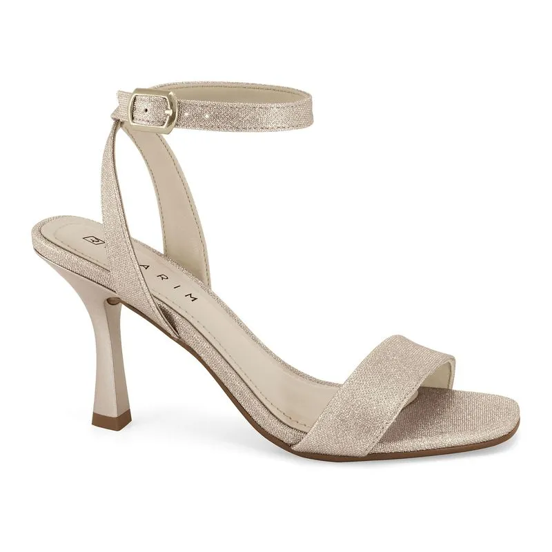 Sandália Salto Fino Dourada Ramarim 2526201-1 39