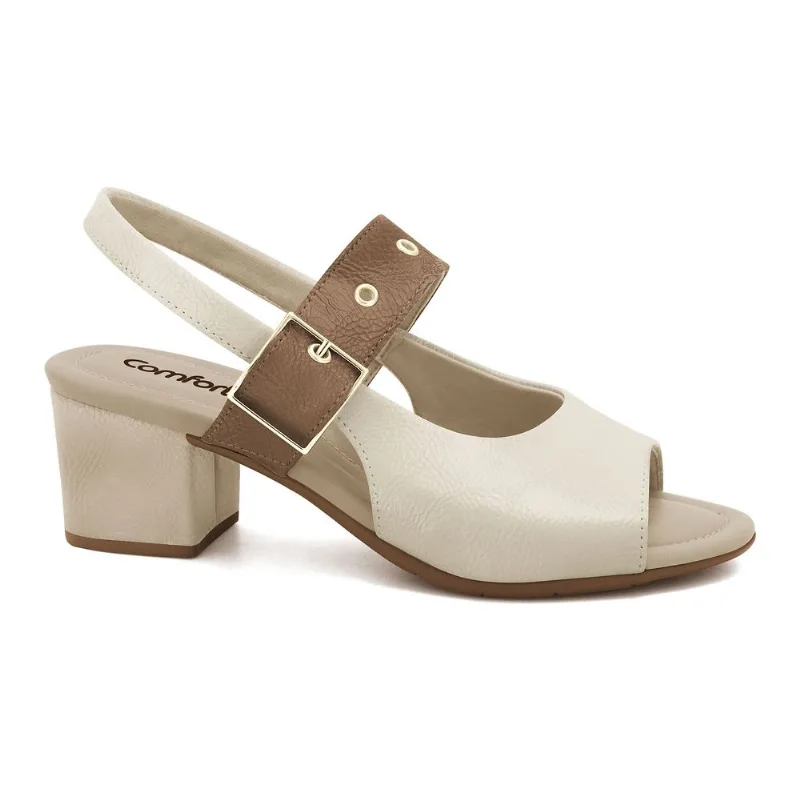 Sandália Creme Comfortflex 2557409-6 39