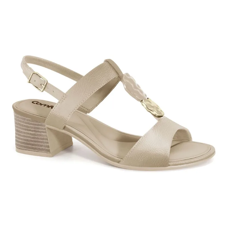 Sandália Ultramacio Almond Comfortflex 2556407-4 34