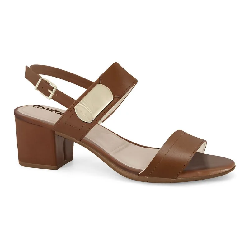 Sandália Salto Bloco Toffe Comfortflex 2562402-7 38