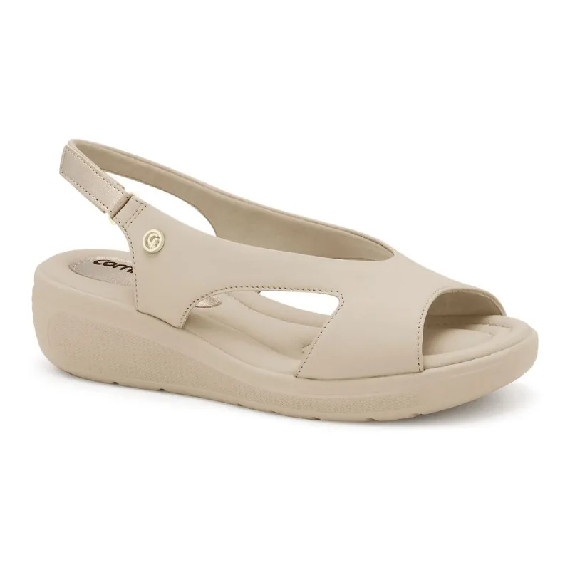 Sandália Anabela Almond Comfortflex 2587404-1 37