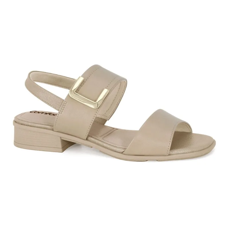 Sandália Salto Baixo Mocca Comfortflex 2561402-1 40