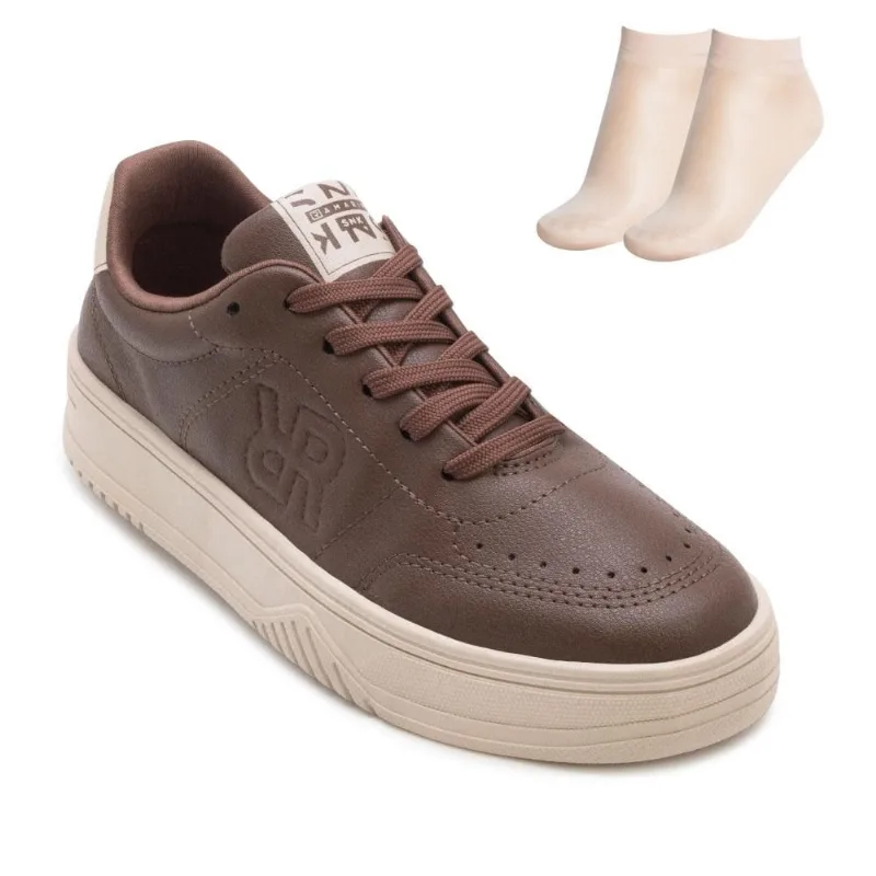Tênis Casual Ramarim MB e Meia RM26-25882 36 / Marrom/Bege