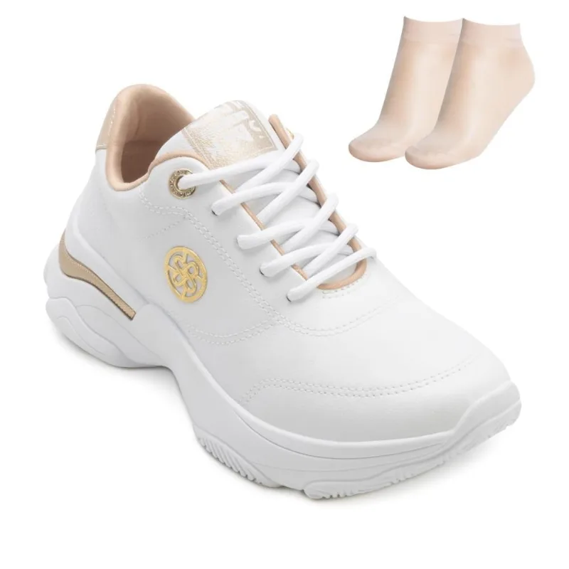 Tênis Casual Ramarim BD e Meia RM26-26741 36 / Branco/Dourado