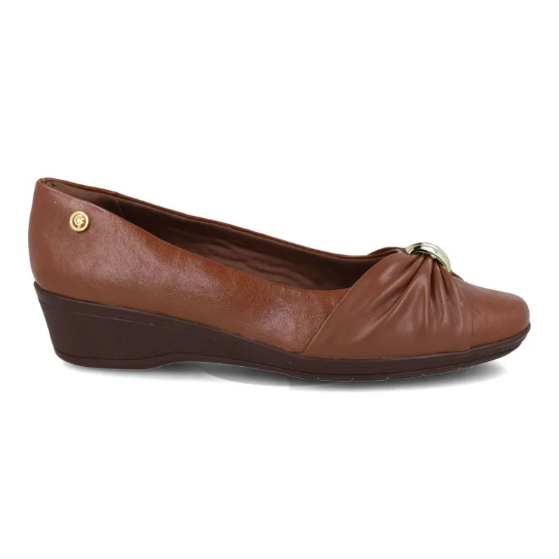 Sapatilha Comfortflex Anabela Capuccino Feminina 34