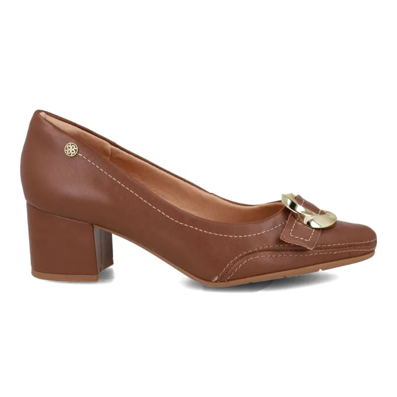 Scarpin Marrom Couro Capuccino Ramarim 33