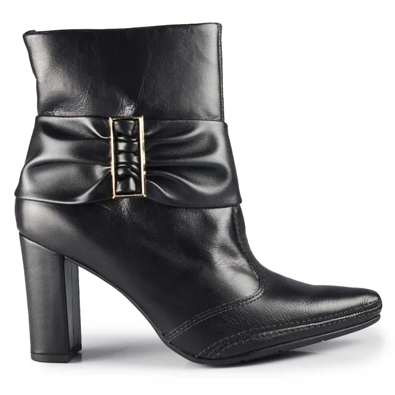 Bota Cano Curto Ramarim Feminina 2615102 01 NP FALL/PRETO 35