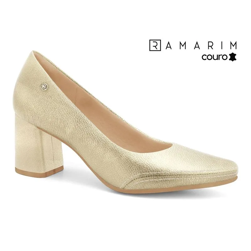 Scarpin Total Comfort Dourado Ramarim 2664101-5 35
