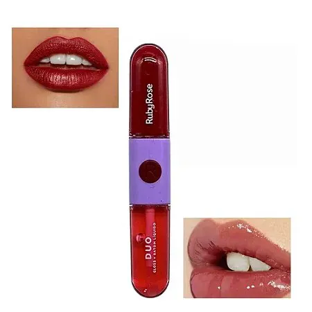 Batom Líquido Duo Mood LD10 Ruby Rose 4,8g+4,8g