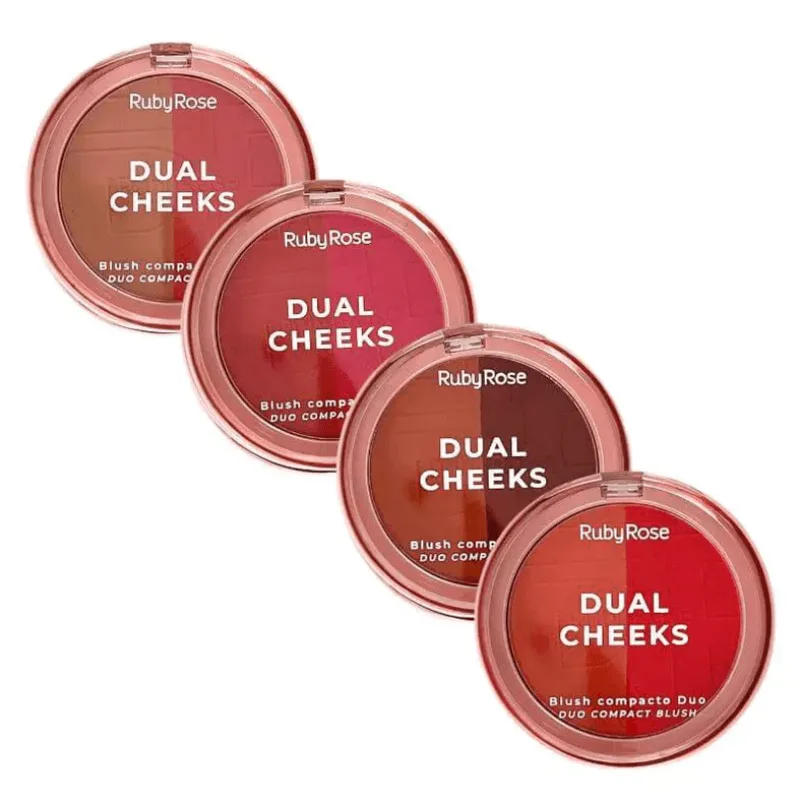 Blush Compacto Dual Cheeks - Ruby Rose - Peachy / Fuchsia